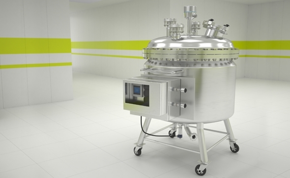 Mixing tank used for culture media preparation